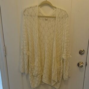 POL Cream Open Knit Cardigan